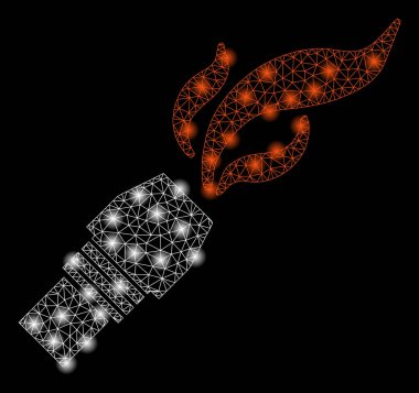 Flash Spotlu Parlak Kafes 2d Burner Nozul Yangın