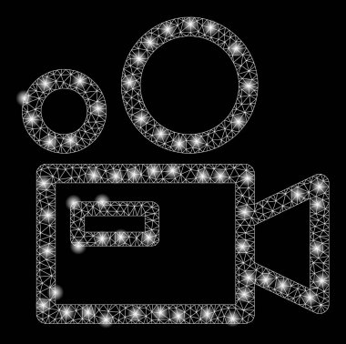 Flaş Spotlu Parlak Örgü Tel Çerçeve Kamera