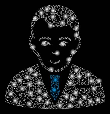 Flash Spotlu Parlak Örgü Tel Çerçeve İşadamı