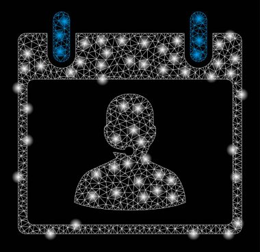 Flash Spotlu Parlak Örgü Karkas Çağrı Merkezi Yöneticisi Takvim Günü