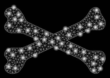 Parlama Noktaları ile Parlak Örgü Ağ Kemikleri