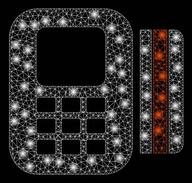 Flash Spotlu Parlak Kafes Tel Çerçeve Li Kart İşlemcisi