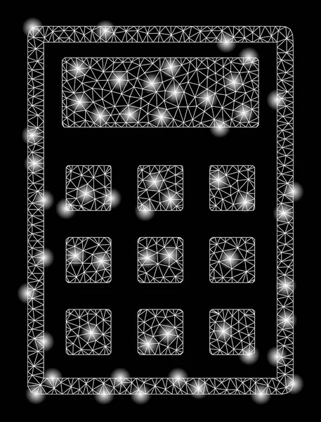 Calculadora de canales de malla brillante con manchas de bengala — Vector de stock