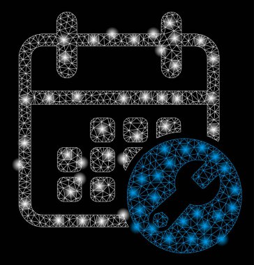 Parlama Spotları ile Parlak Örgü 2d Takvim Kurulumu