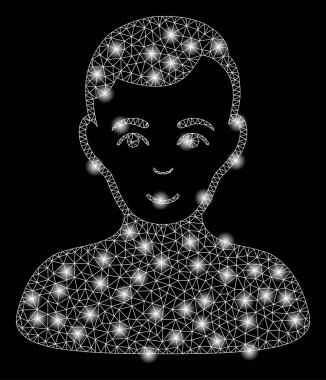 Parlama Noktalar ile Parlak Örgü Karkas Boy