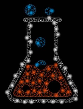 Parlak Örgü Karkas Işık Lekeleri ile Sıvı Kaynatın