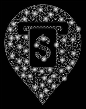 Parlama Spotlu Parlak Örgü Tel Çerçeve Nakit Makinesi Pointer