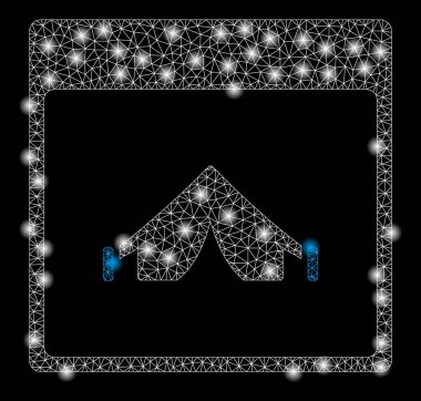 Parlama Noktalar ile Parlak Örgü Karkas Kamp Takvim Sayfası