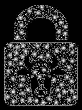 Flaş Spotlu Parlak Örgü 2d Boğa Kilidi