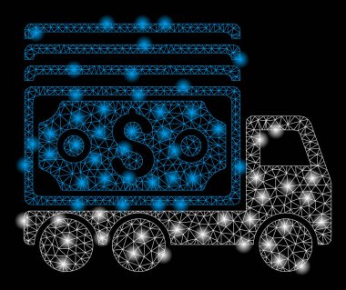 Parlama Spotlu Parlak Örgü Tel Çerçeve Nakit Kamyon