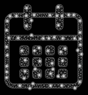 Flash Spotlu Parlak Kafes Ağ Takvimi