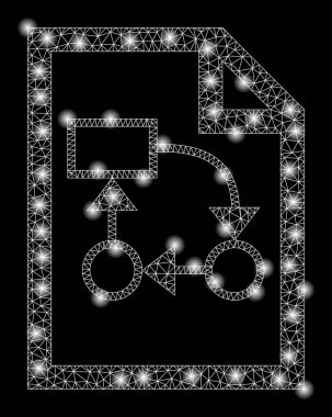 Işık Noktalar ile Parlak Örgü Tel Çerçeve İş Planı