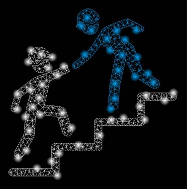 Flash Spotlar ile Parlak Mesh Ağ Oluşturucu İş Yardım