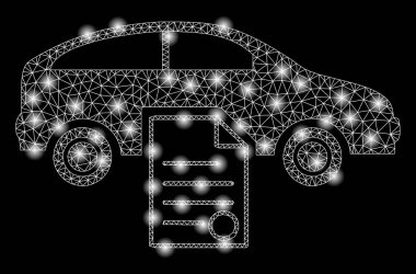 Işık Noktalar ile Parlak Mesh 2d Araba Satış Sözleşmesi