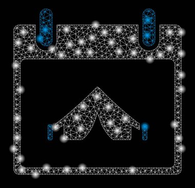 Parlama Noktalar ile Parlak Mesh 2d Kamp Takvim Günü