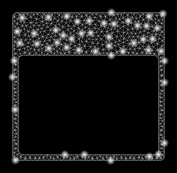 Яскрава сітка дріт Frame шаблон сторінки з Відблискою плями — стоковий вектор