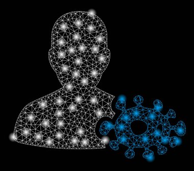 Parlama Noktalar ile Parlak Mesh 2d Bakteriyolog