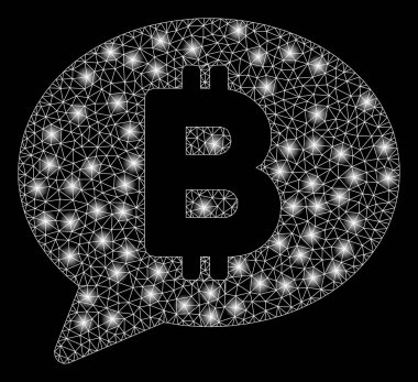 Flash Spotlu Parlak Mesh 2d Bitcoin Mesaj Balonu