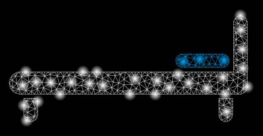 Parlama Noktalar ile Parlak Örgü Ağ Yatak