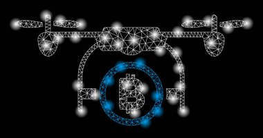 Parlama Spotlu Parlak Kafes Ağı Bitcoin Airdrone
