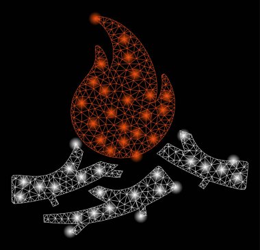 Parlama Noktalar ile Parlak Örgü Karkas Bastard Campfire