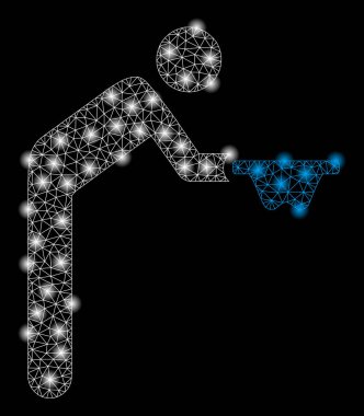 Flaş Spotlu Parlak Örgü Ağ Dilencisi