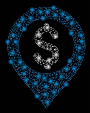 Parlama Noktalar ile Parlak Örgü Tel Çerçeve Banka Harita İşaretleyici