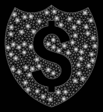 Flare Spotlar ile Parlak Örgü Tel Çerçeve Bankacılık Sigortası