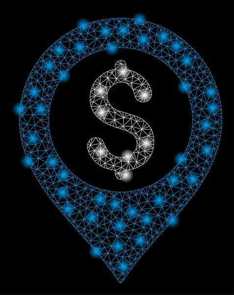 Parlama Noktalar ile Parlak Örgü Tel Çerçeve Banka Harita İşaretleyici