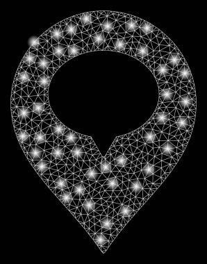 Parlama Noktalar ile Parlak Örgü 2d Banner Marker