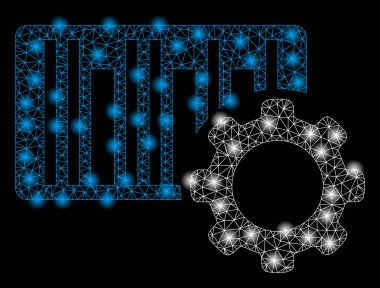 Işık Noktalı Parlak Kafes Tel Çerçeve Barkod Ayarları