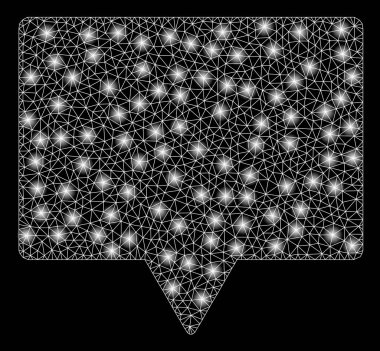 Işık Noktalı Parlak Örgü Karkas Afiş