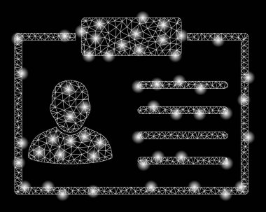 Flaş Spotlu Parlak Örgü Tel Çerçeve Rozeti
