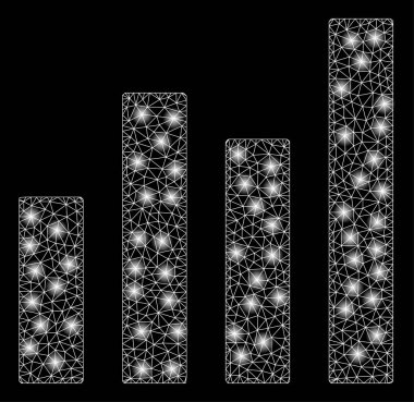 Işık Noktalı Parlak Örgü 2d Çubuk Grafiği