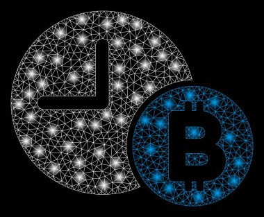 Parlama Spotlu Parlak Örgü Tel Çerçeve Bitcoin Kredi Saati