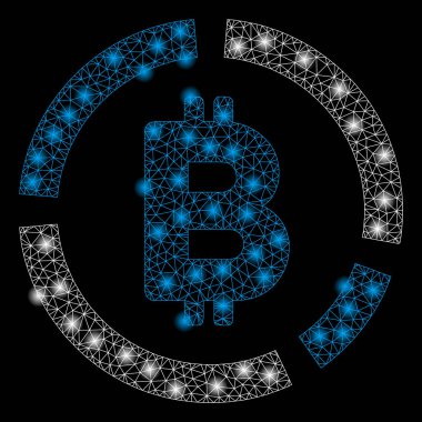 Flash Spotlu Parlak Örgü 2d Bitcoin Diyagramı