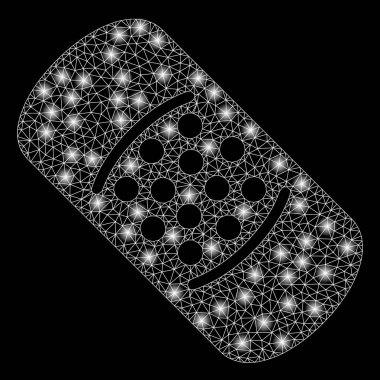 Parlama Noktalar ile Parlak Örgü 2d Bandaid