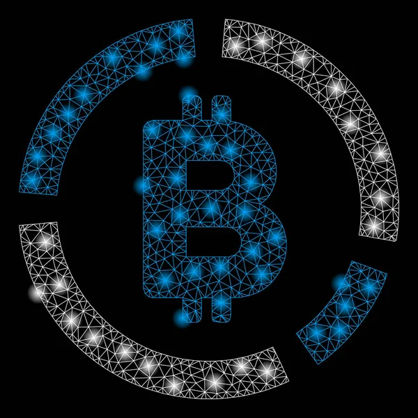 Flash Spotlu Parlak Örgü 2d Bitcoin Diyagramı