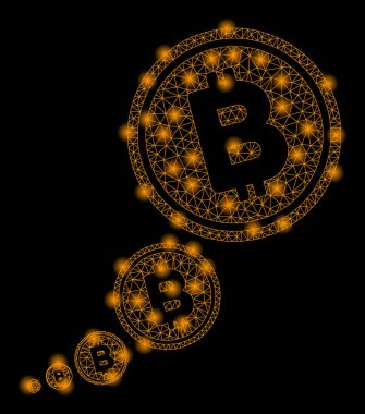 Flash Spotlar ile Parlak Örgü Karkas Bitcoin Enflasyon