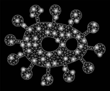 Parlama Noktalar ile Parlak Örgü Karkas Bacilla