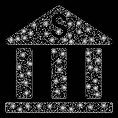 Flash Spotlu Parlak Örgü Tel Çerçeve Banka Binası