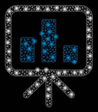 Parlama Spotlu Parlak Örgü 2d Çubuk Grafik Ekran Panosu