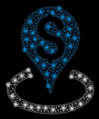 Flash Spotlu Parlak Kafes Tel Çerçeve Banka Konumu