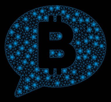 Flash Spotlu Parlak Örgü Karkas Bitcoin Mesajı