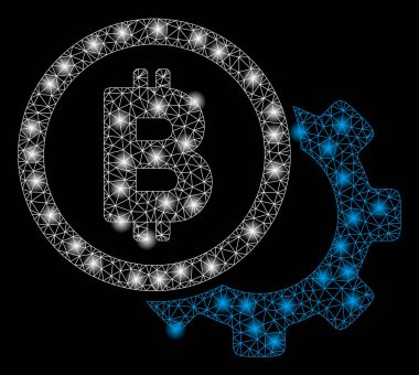 Parlama Spotlu Parlak Kafes Tel Çerçeve Bitcoin Seçenekleri Dişli