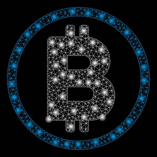 Parlak Örgü Karkas Bitcoin Flare Spotlar ile Rounded