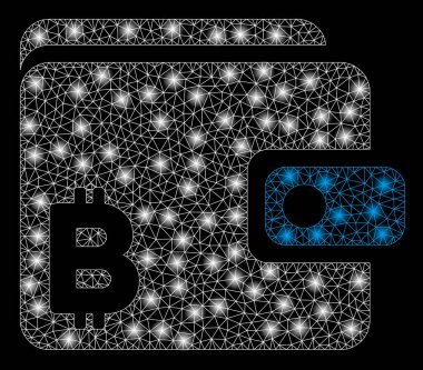 Flash Spotlu Parlak Kafes Ağı Bitcoin Cüzdan