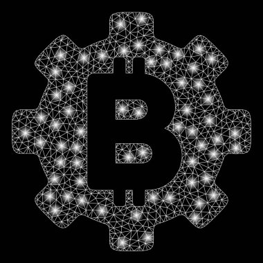 Işık Spotlu Parlak Mesh Ağı Bitcoin Geliştirme Dişlisi