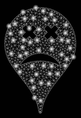 Parlama Noktalar ile Parlak Mesh 2d Kör Smiley Harita Marker