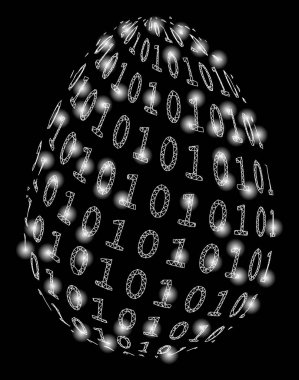 Işık Lekeleri ile Parlak Örgü Karkas İkili Dijital Yumurta